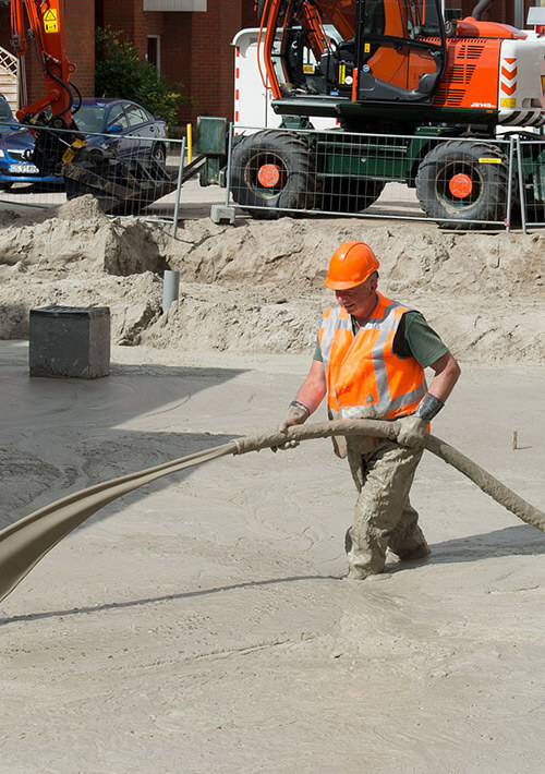 Evenwichtsfundering met schuimbeton Evenwichtsfundering met schuimbeton