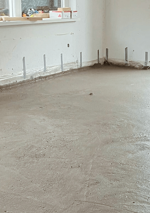 woningbouw Schuimbeton vloerrenovatie
